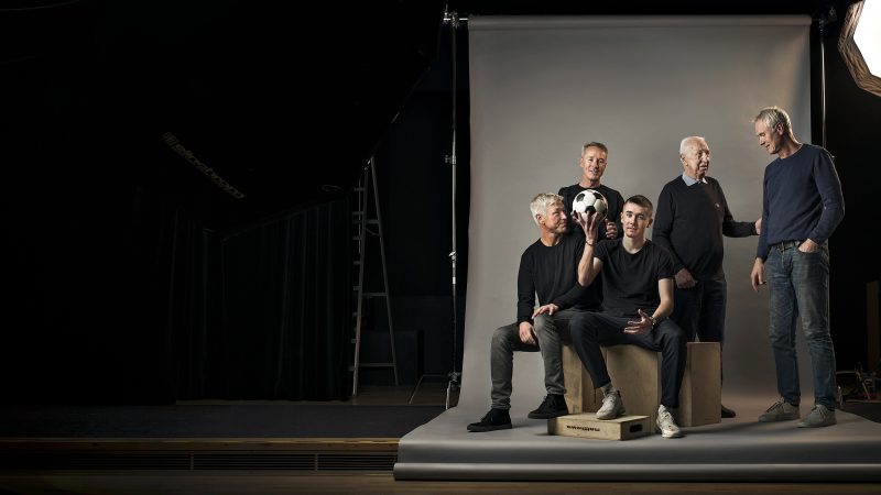 Patrik Wålemark med hela fotbollsfamiljen Wålemark i Ljungskile