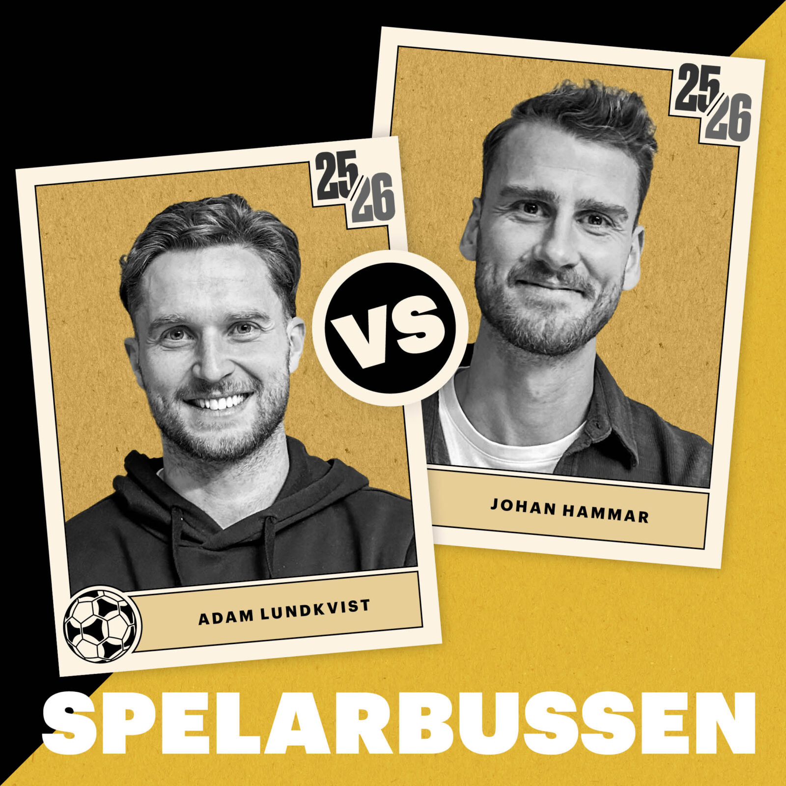 Häckens Adam Lundkvist möter Johan Hammar i Offsides quizpodd Spelarbussen